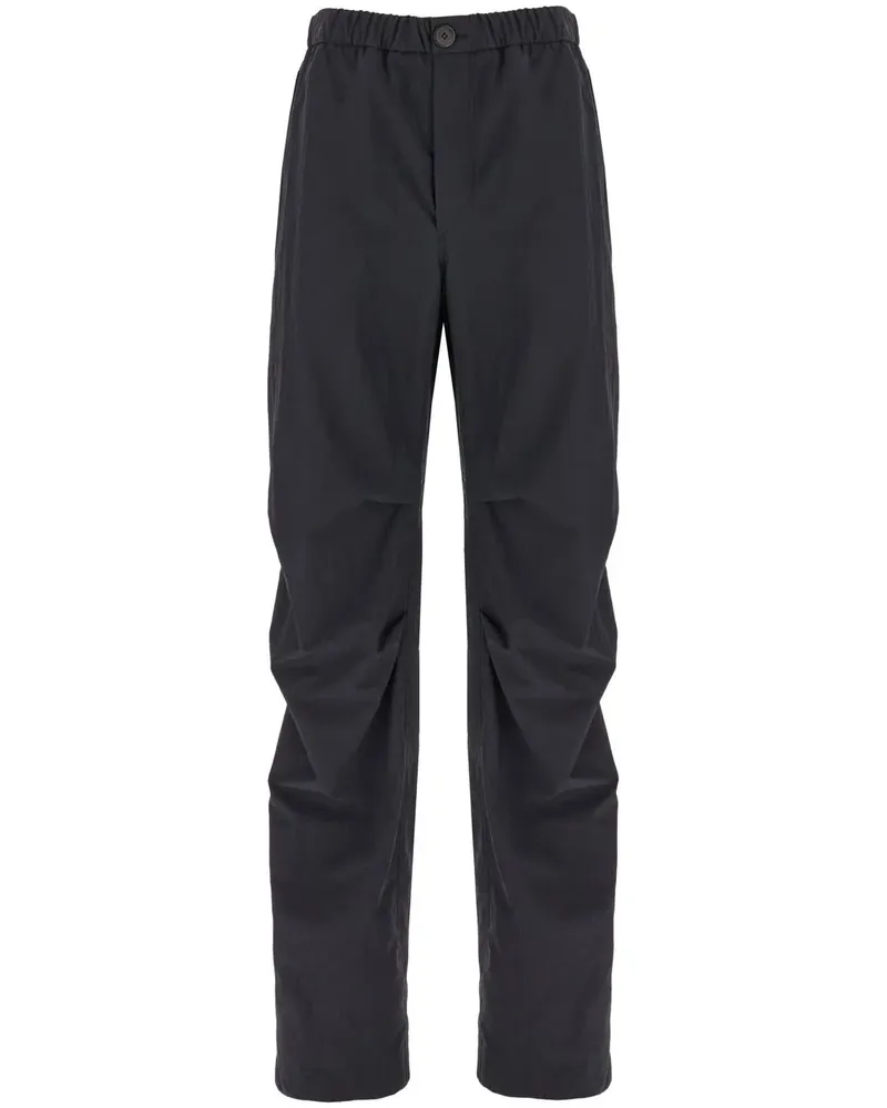 Ferragamo Gerade Hose mit Logo-Schild - Schwarz Schwarz