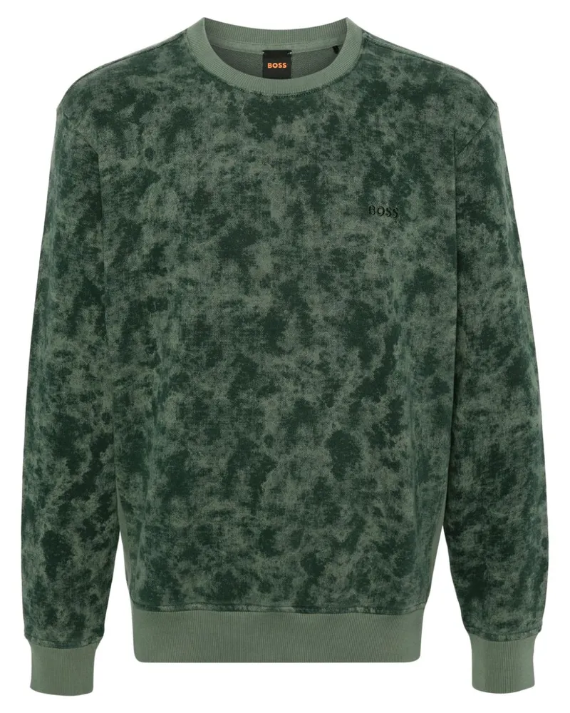 HUGO BOSS Sweatshirt mit Camouflagemuster - Grün Grün
