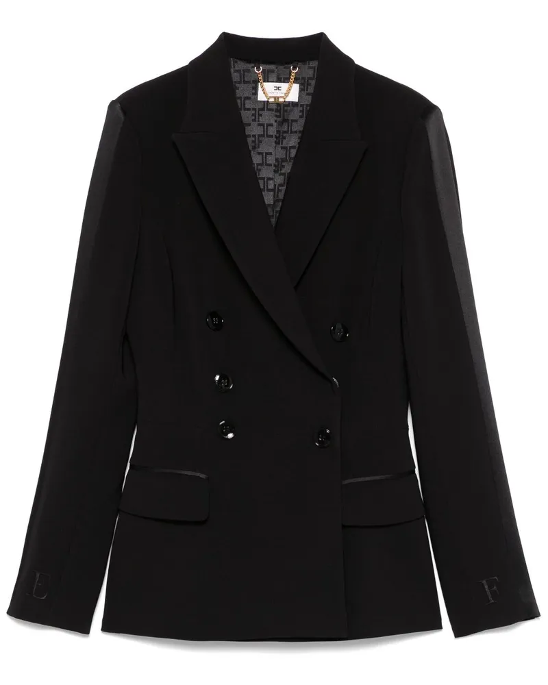 Elisabetta Franchi Doppelreihiger Blazer - Schwarz Schwarz