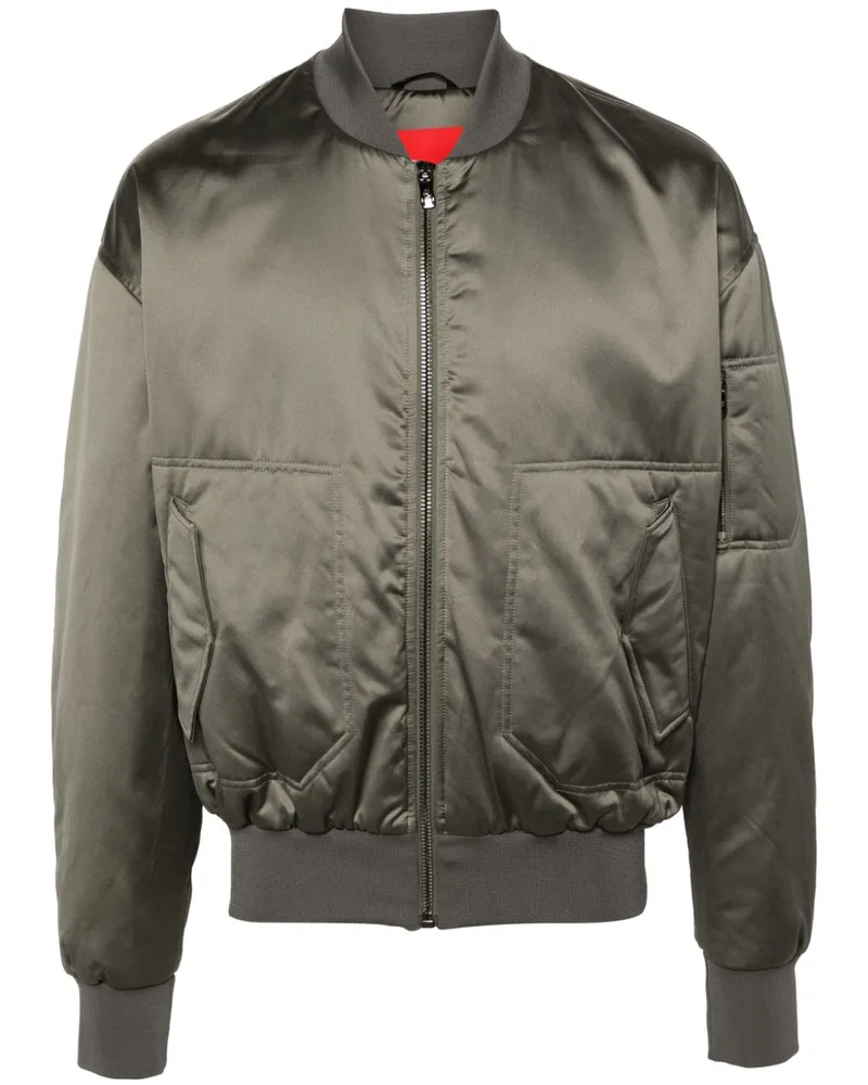 Ferrari Bomberjacke mit Besatzstreifen - Grau Grau