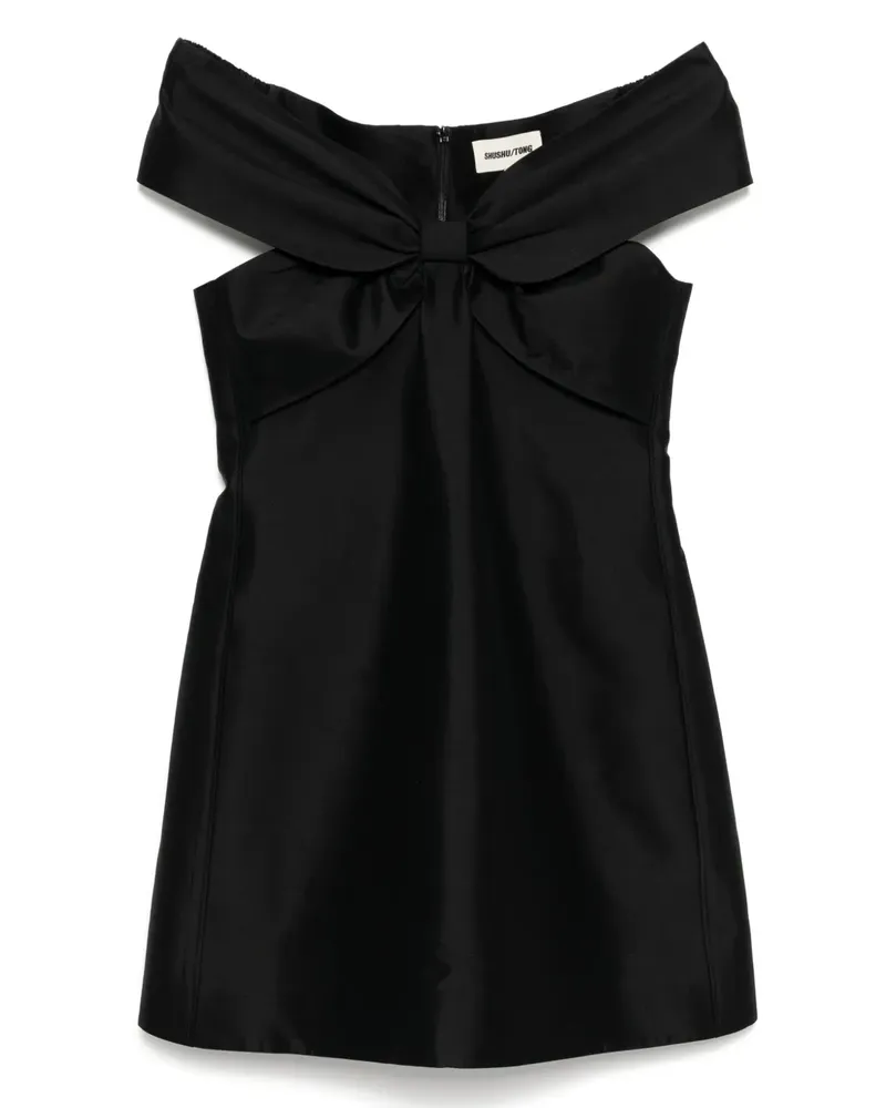 SHUSHU/TONG Minikleid mit Schleife - Schwarz Schwarz