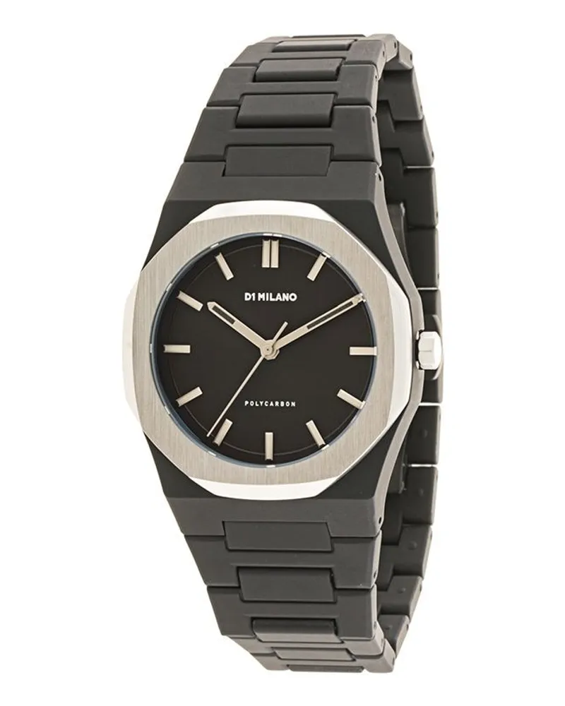 D1 Milano Armbanduhr aus Polycarbonat - Schwarz Schwarz