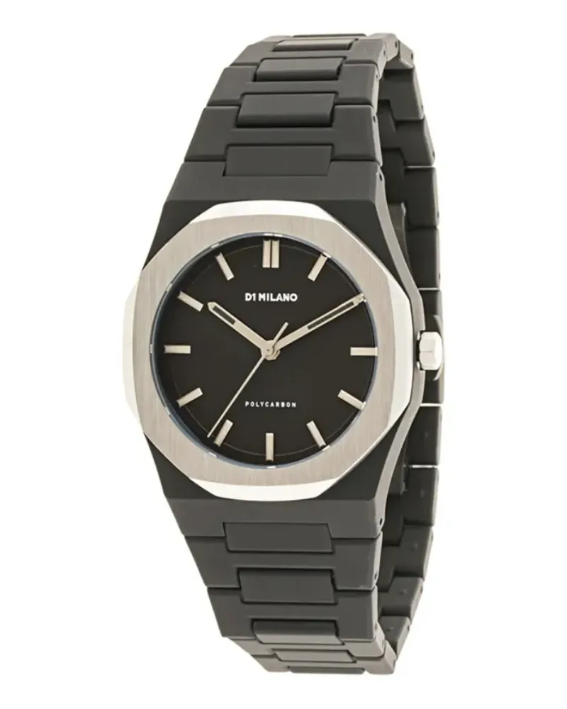 D1 Milano Armbanduhr aus Polycarbonat - Schwarz Schwarz