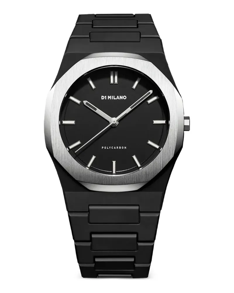 D1 Milano Armbanduhr aus Polycarbonat - Schwarz Schwarz