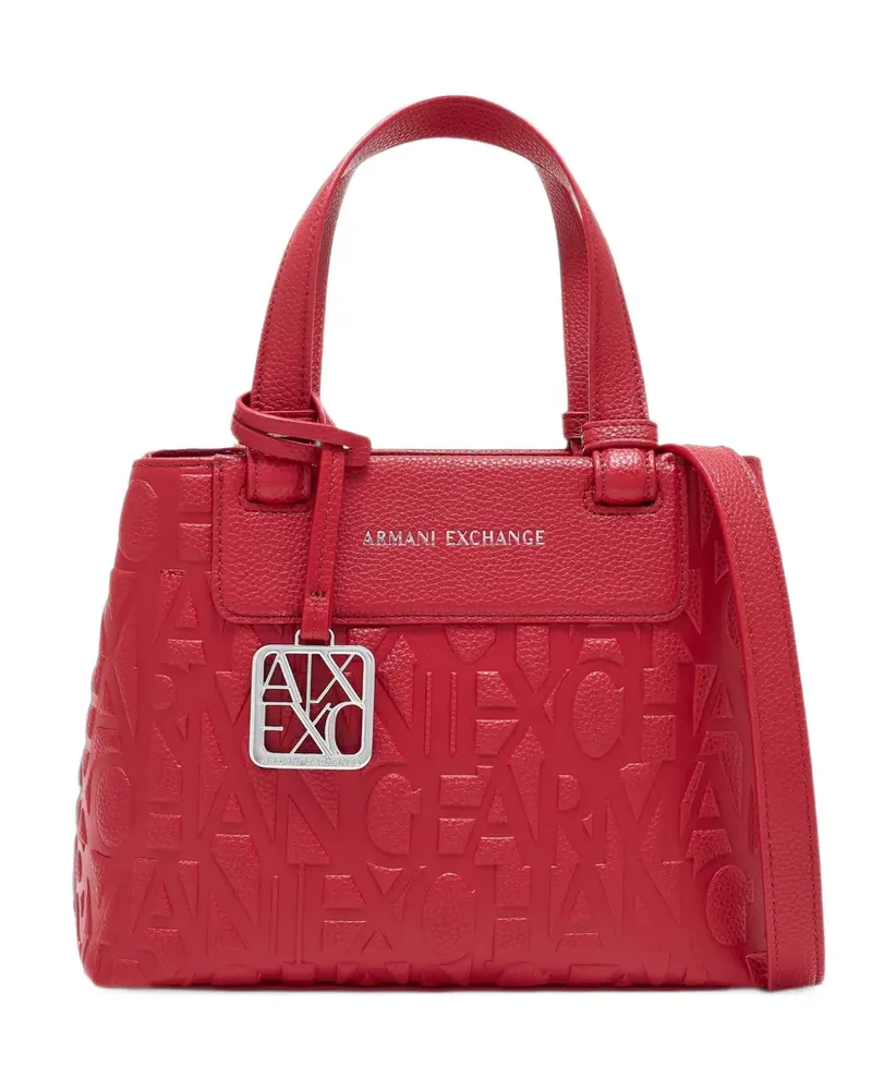 Armani Exchange Shopper mit Logo-Prägung - Rot Rot