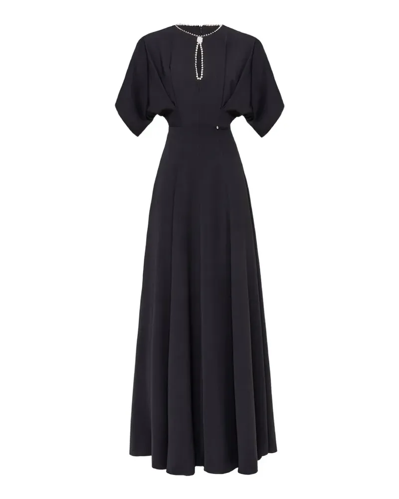 NISSA Maxikleid mit Kristallen - Schwarz Schwarz