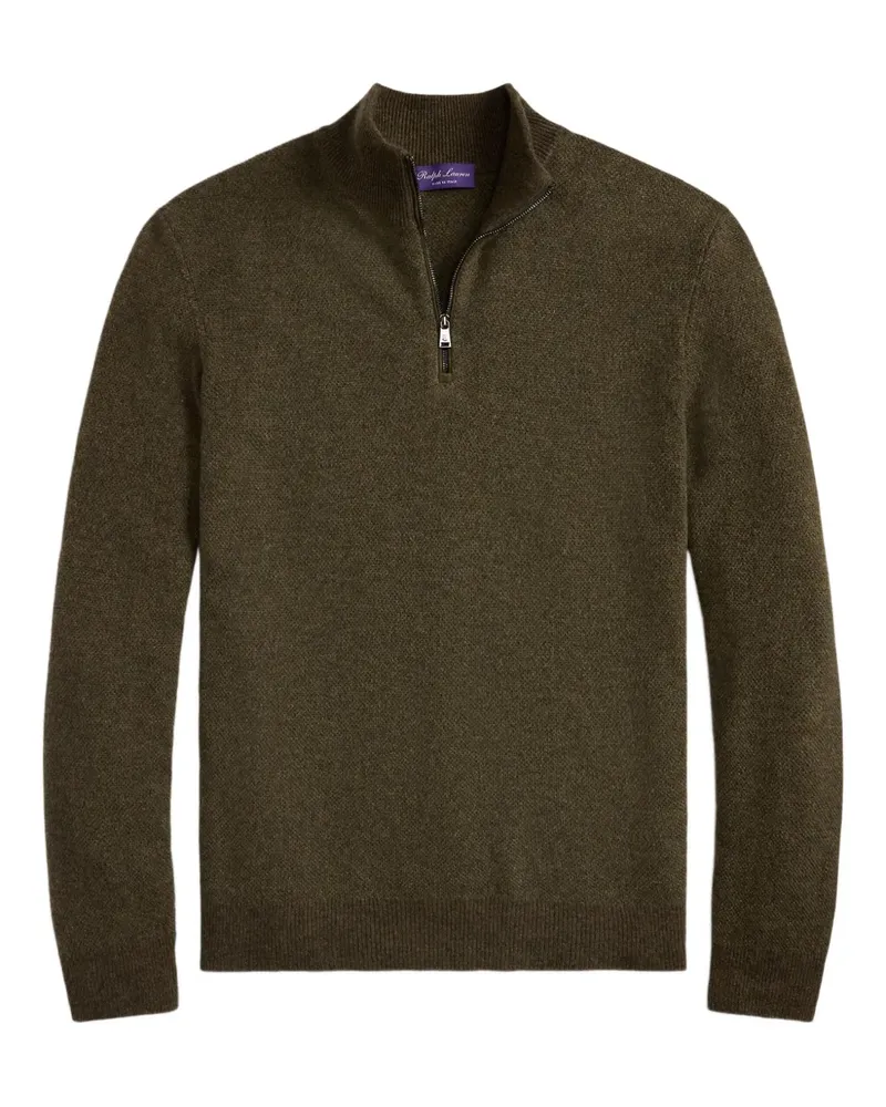 Ralph Lauren Birdseye Pullover mit kurzem Reißverschluss - Grün Grün