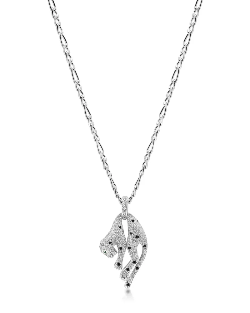 Nialaya Halskette mit Panther-Anhänger - Silber Silber