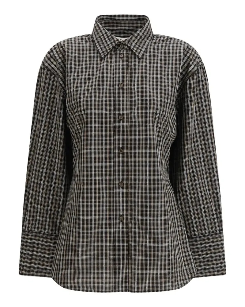 Róhe Kariertes Hemd - Schwarz Schwarz