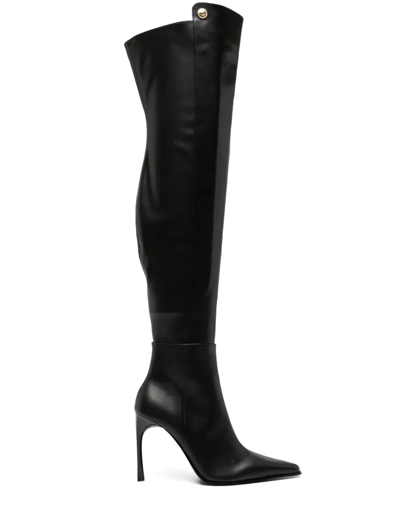 Versace Jeans Stiefel mit spitzer Kappe 80mm - Schwarz Schwarz