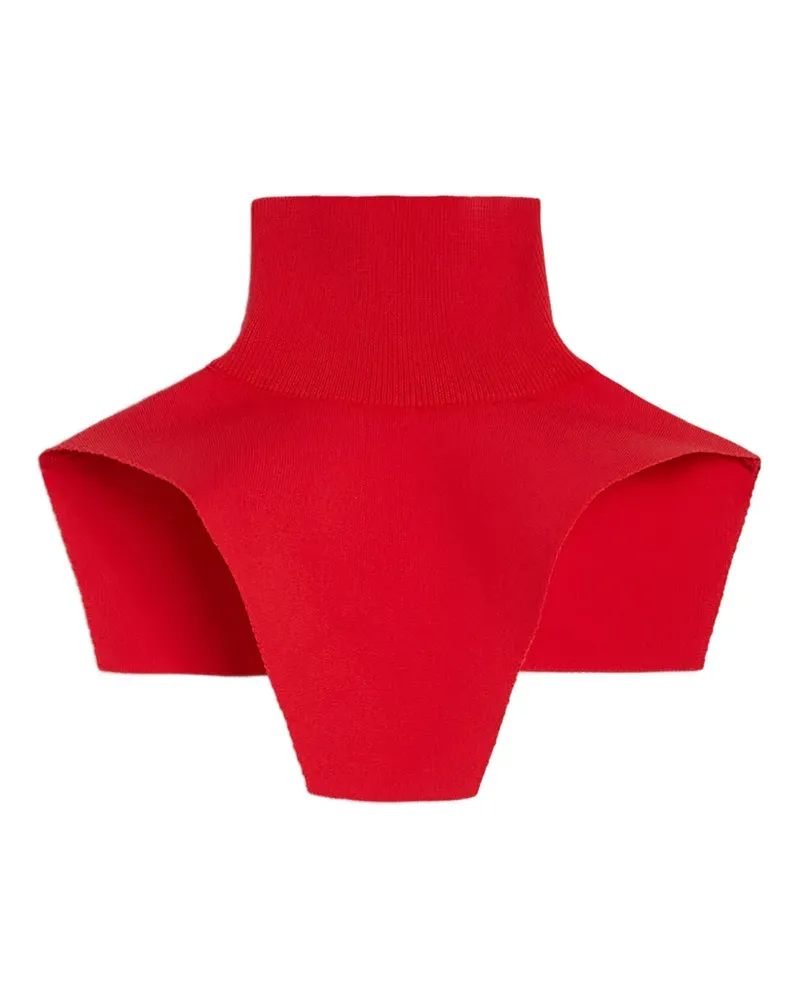 Jil Sander Gerippter Rundschal - Rot Rot