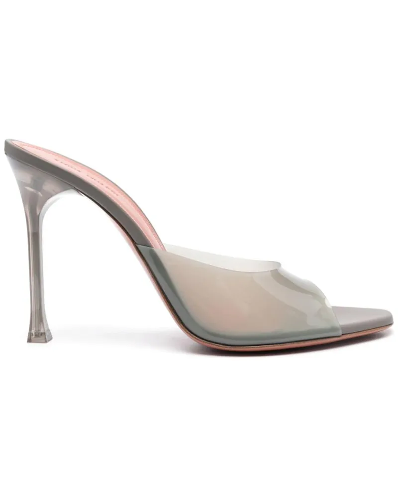 Amina Muaddi Alexa Glass Mules 105mm - Grau Grau