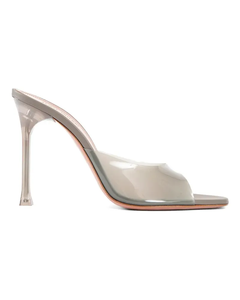 Amina Muaddi Alexa Glass Mules 105mm - Grau Grau