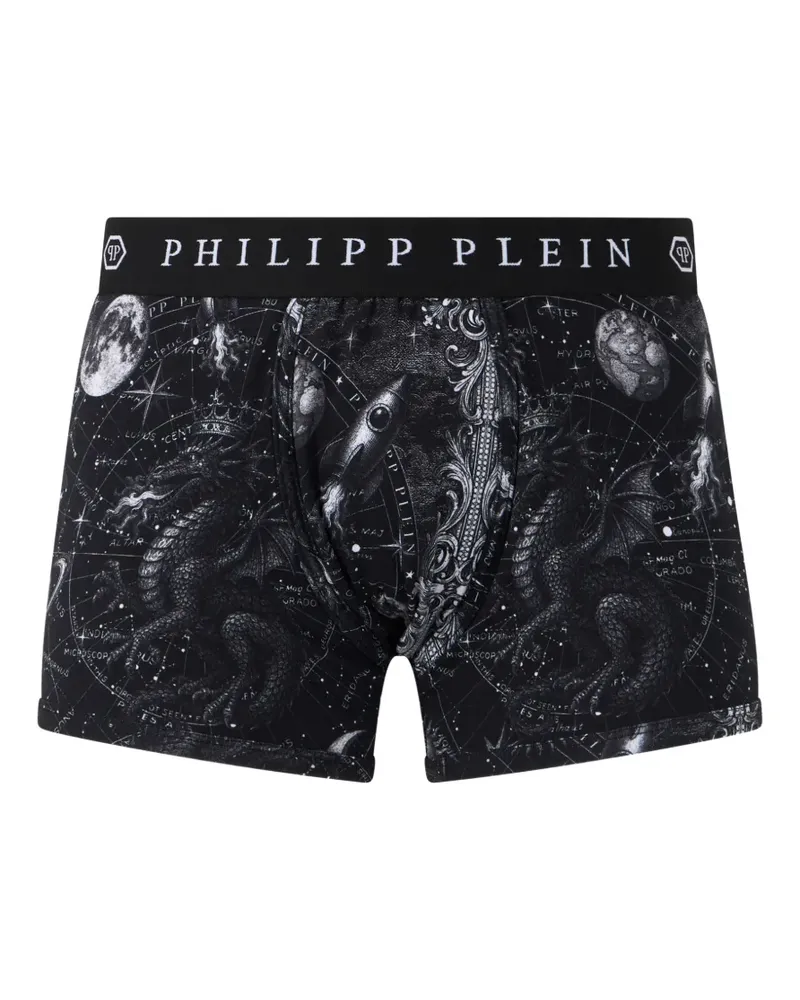 Philipp Plein Boxershorts mit Sternzeichen - Schwarz Schwarz