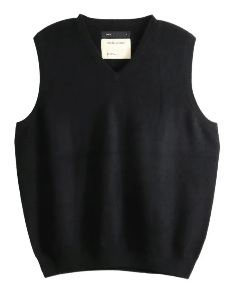 Frenckenberger V-neck knitted sweater - Schwarz Schwarz