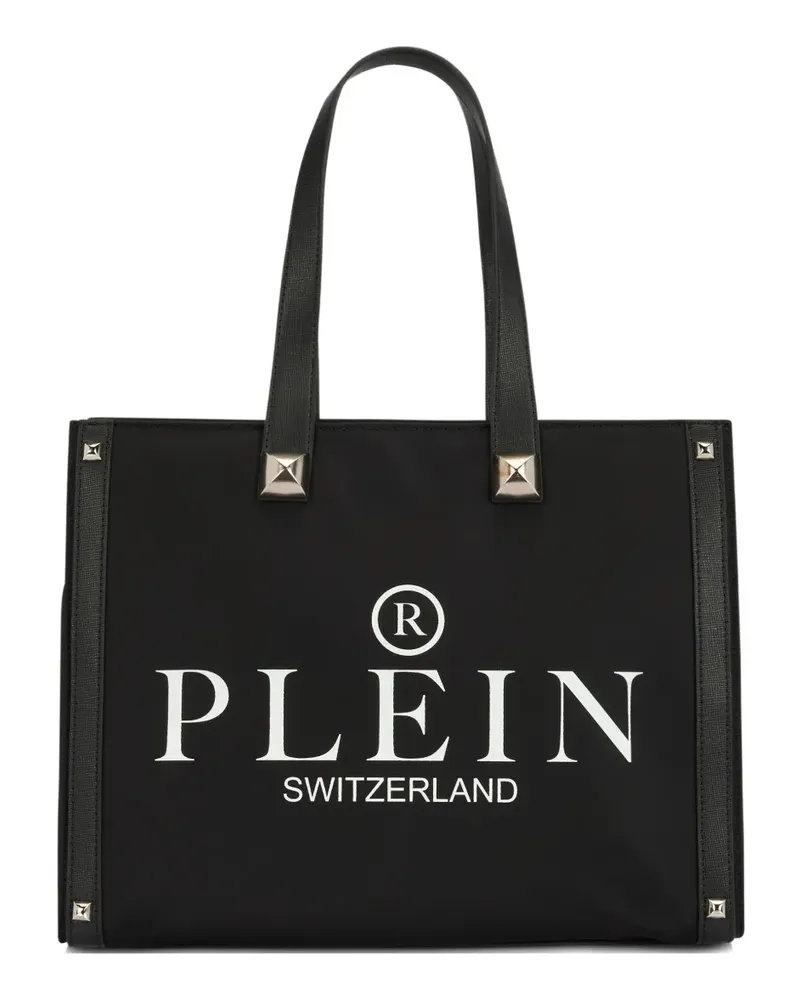 Philipp Plein Handtasche mit Logo-Print - Schwarz Schwarz