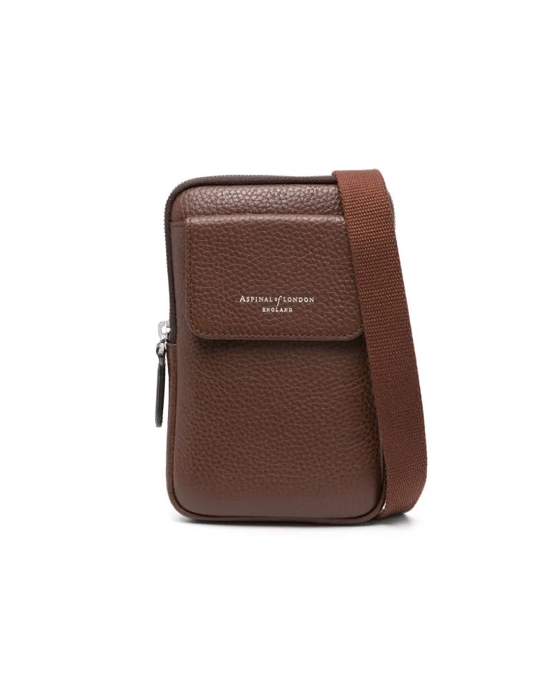 Aspinal of London Handytasche aus Leder - Braun Braun