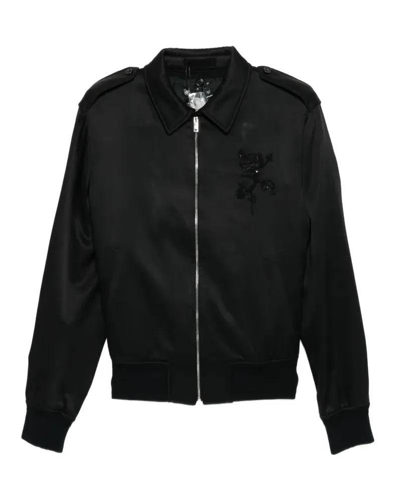 Alexander McQueen zip embellished jacket - Schwarz Schwarz