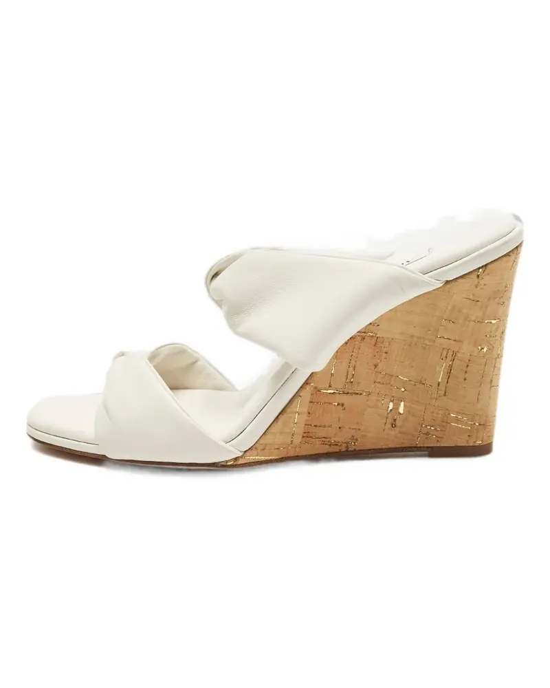 Aquazzura twist-detail wedge sandals - Weiß Weiß