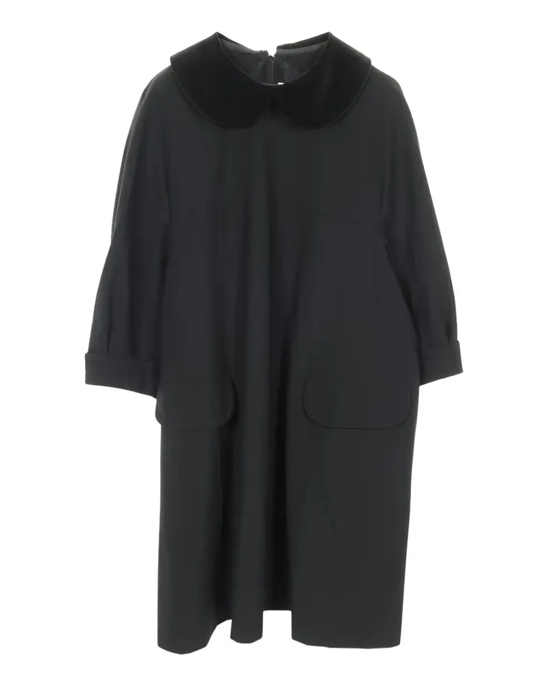 Comme des Garçons 2010 Kleid mit Samtkragen - Schwarz Schwarz