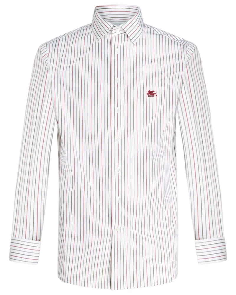 Etro Hemd mit Logo-Stickerei - Weiß Weiß