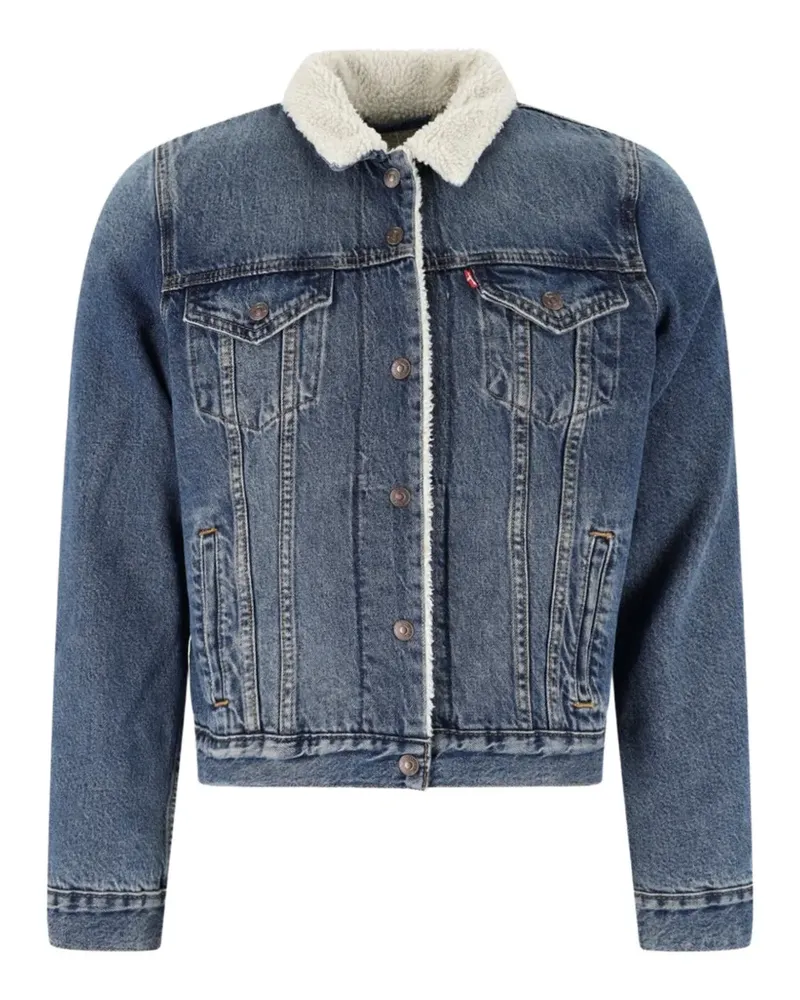 Levi's Original Sherpa Trucker Jeansjacke mit Borgkragen - Blau Blau