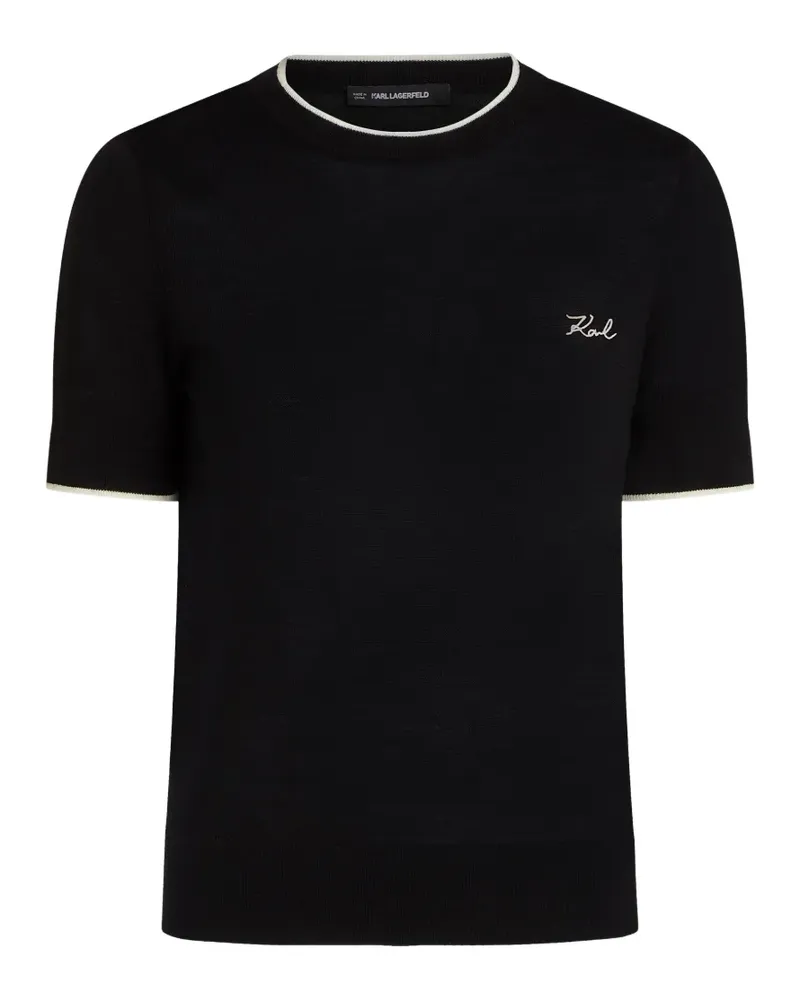 Karl Lagerfeld merino-wool T-shirt - Schwarz Schwarz