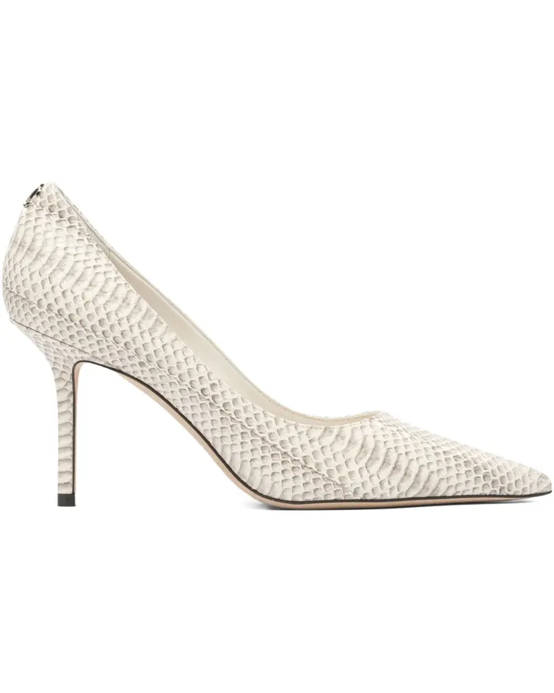 Jimmy Choo Spitze Love Pumps mit Schlangen-Effekt 85mm - Grau Grau