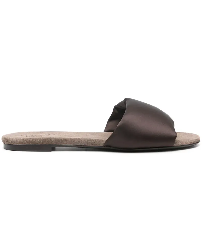 Peserico Slipper aus Satin - Braun Braun