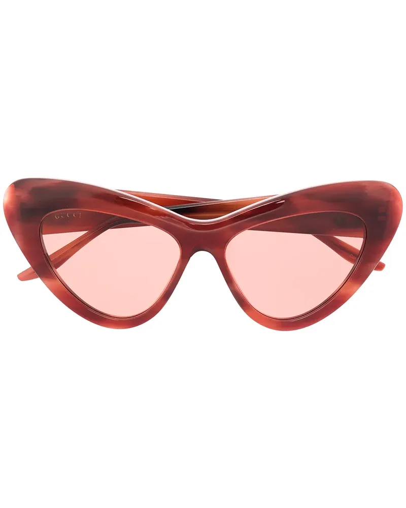 Gucci Cat-Eye-Sonnenbrille mit GG - Rot Rot