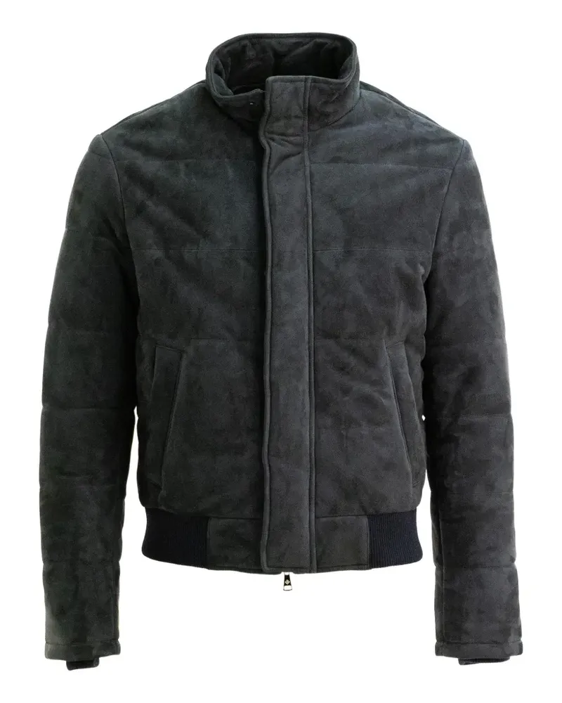 Tagliatore Gesteppte Jacke aus Wildleder - Blau Blau