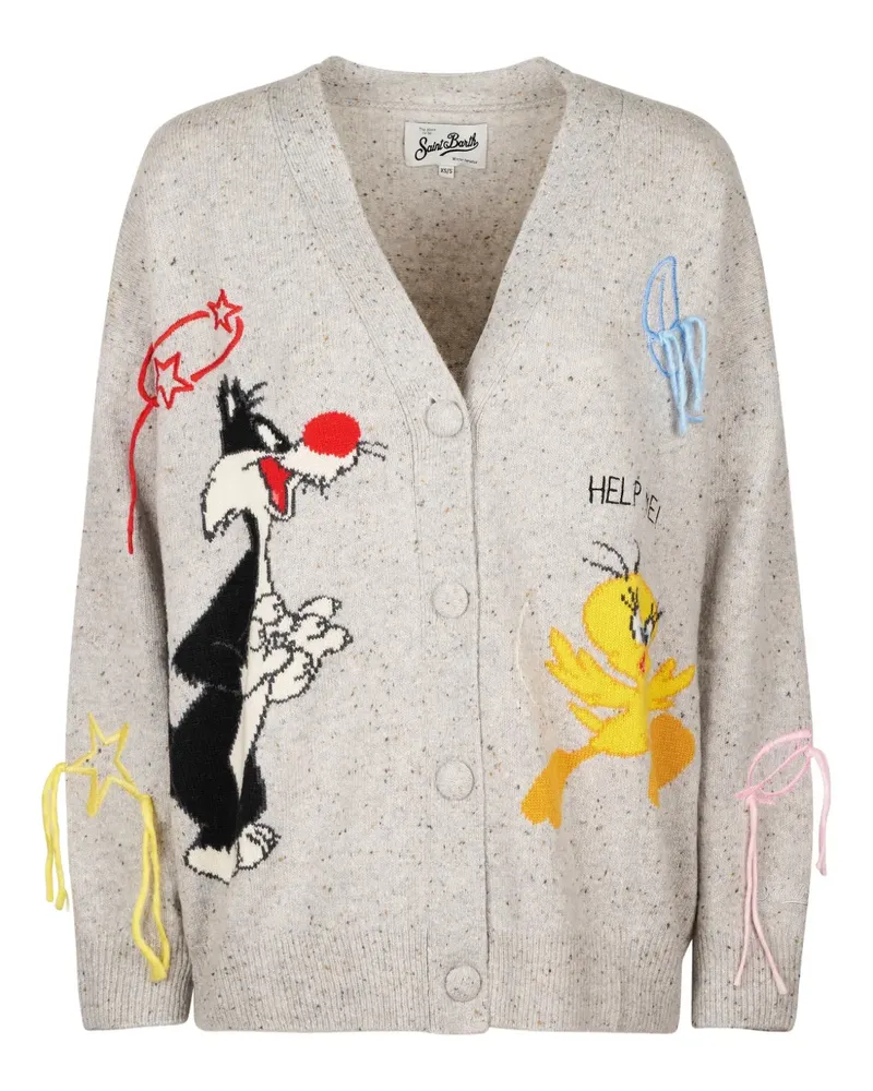 MC2 Saint Barth x Warner Bros V-neck cardigan - Nude Nude