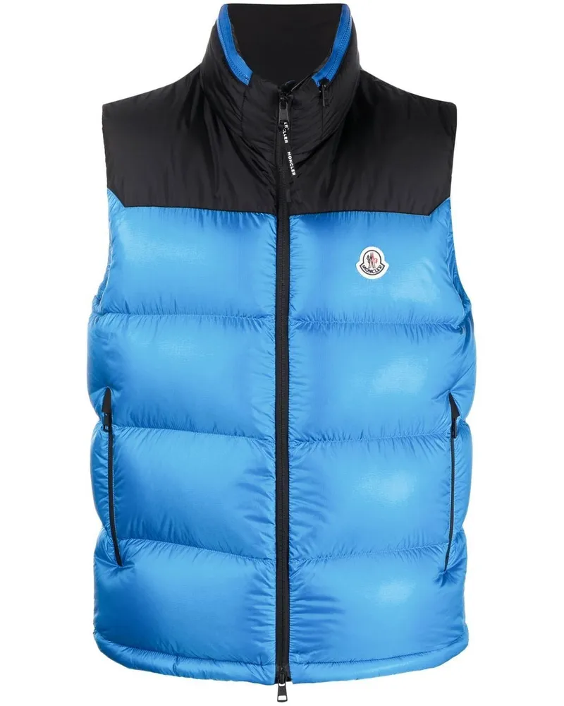 Moncler Zweifarbige Weste Blau