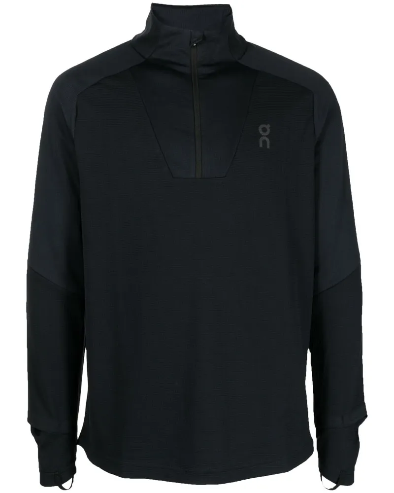 ON Running Sweatshirt aus recyceltem Material Schwarz