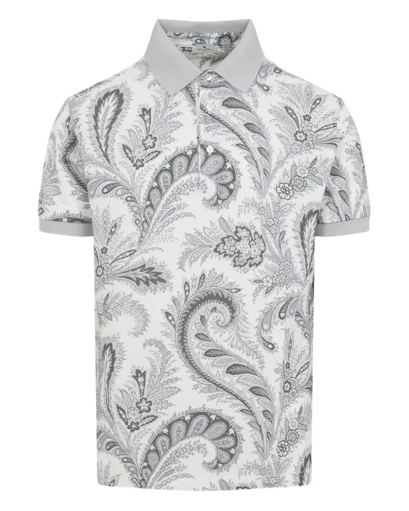 Etro Paisley-Poloshirt aus Baumwolle - Grau Grau