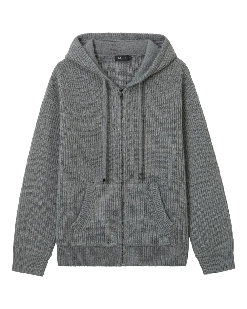 Tout a Coup Kapuzenjacke mit Reißverschluss - Grau Grau