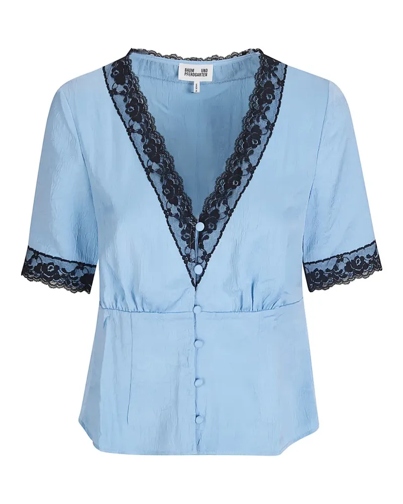 Baum und Pferdgarten Melonie V-neck top - Blau Blau