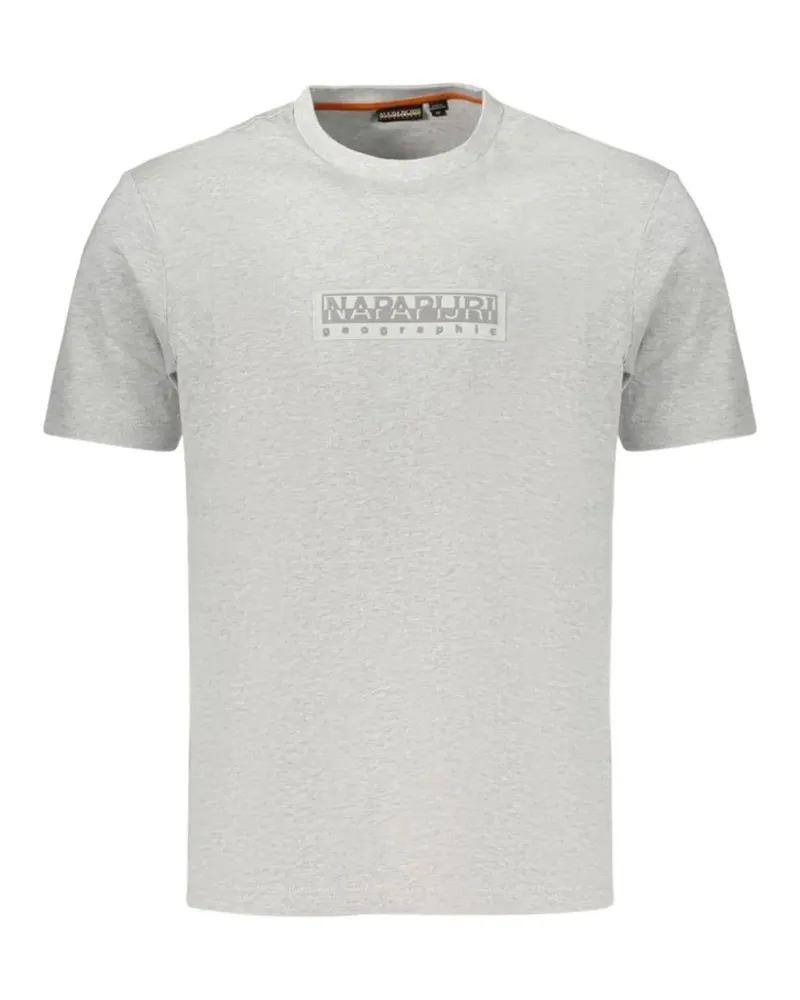 Napapijri Geographic T-Shirt mit Logo-Print - Grau Grau