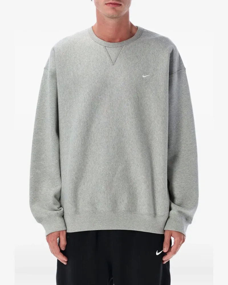 Nike Sweatshirt mit Swoosh-Stickerei - Grau Grau