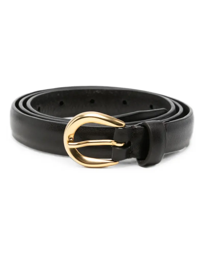LARDINI Schnallengürtel aus Leder - Schwarz Schwarz