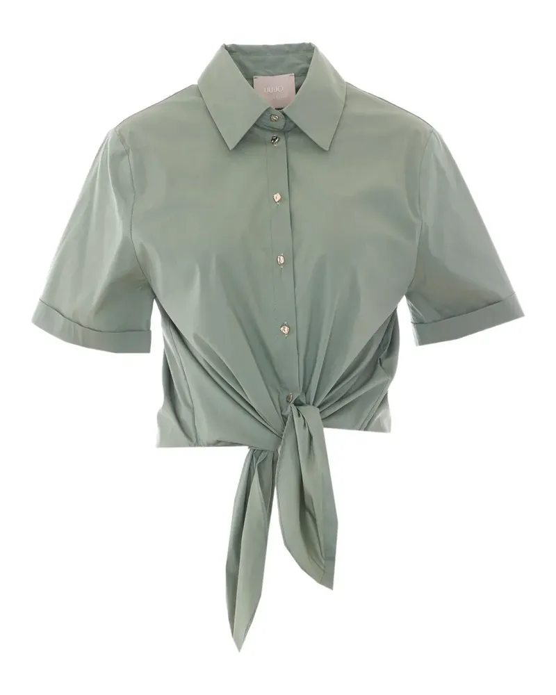 Liu Jo tie-front cropped shirt - Grün Grün