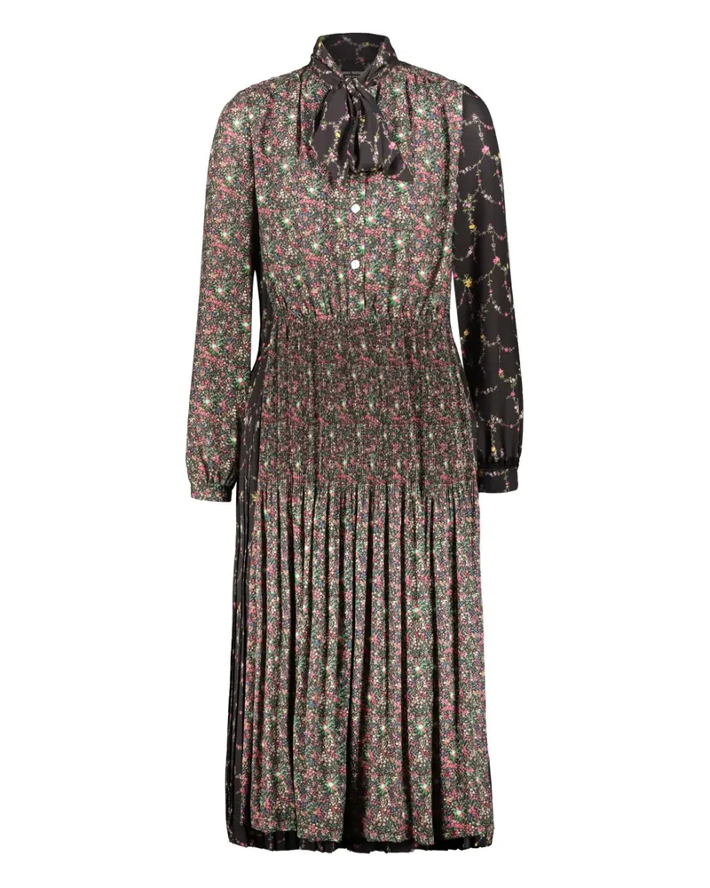 Junya Watanabe Maxikleid mit Print - Schwarz Schwarz