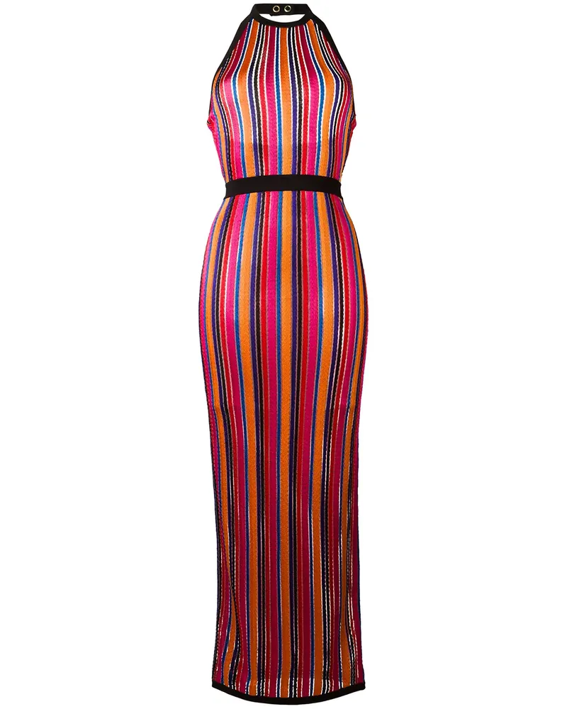 Balmain Kleid mit Längssttreifen - Mehrfarbig Mehrfarbig