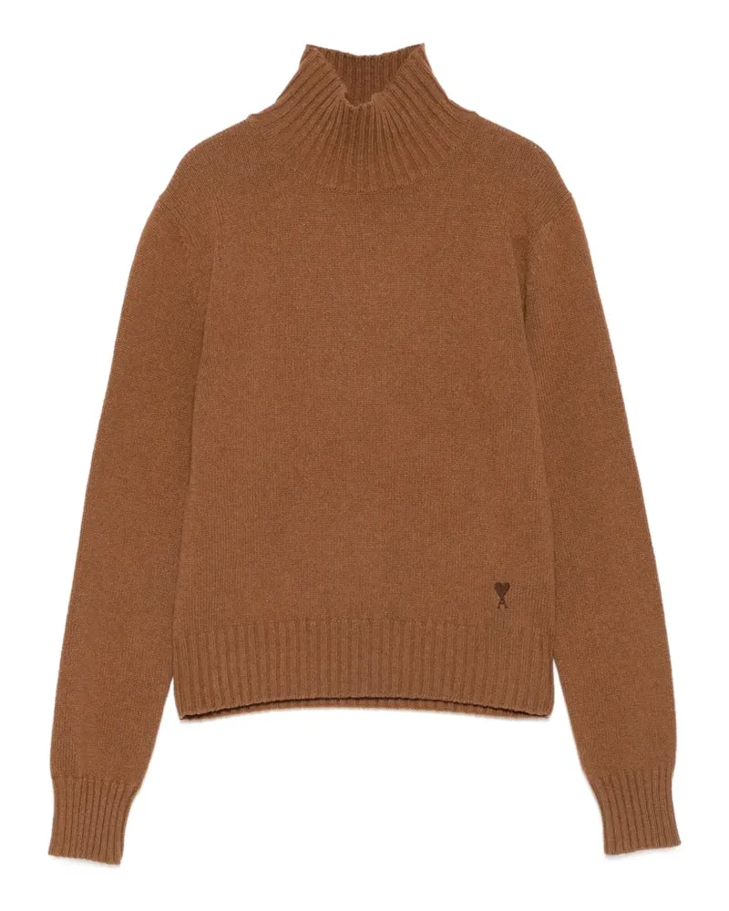 AMI Paris Pullover mit Rollkragen - Braun Braun