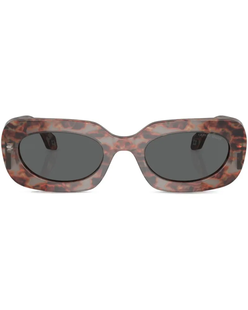 Giorgio Armani Sonnenbrille mit Logo-Print Grau