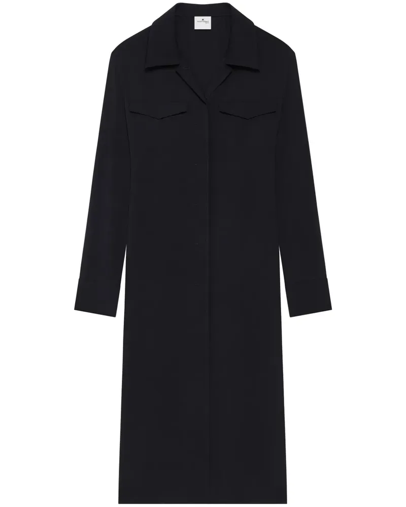 Courrèges Midikleid mit Taschen - Schwarz Schwarz