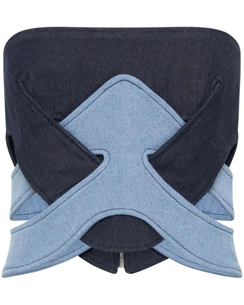 Dion Lee Corsage mit Schnürung - Blau Blau