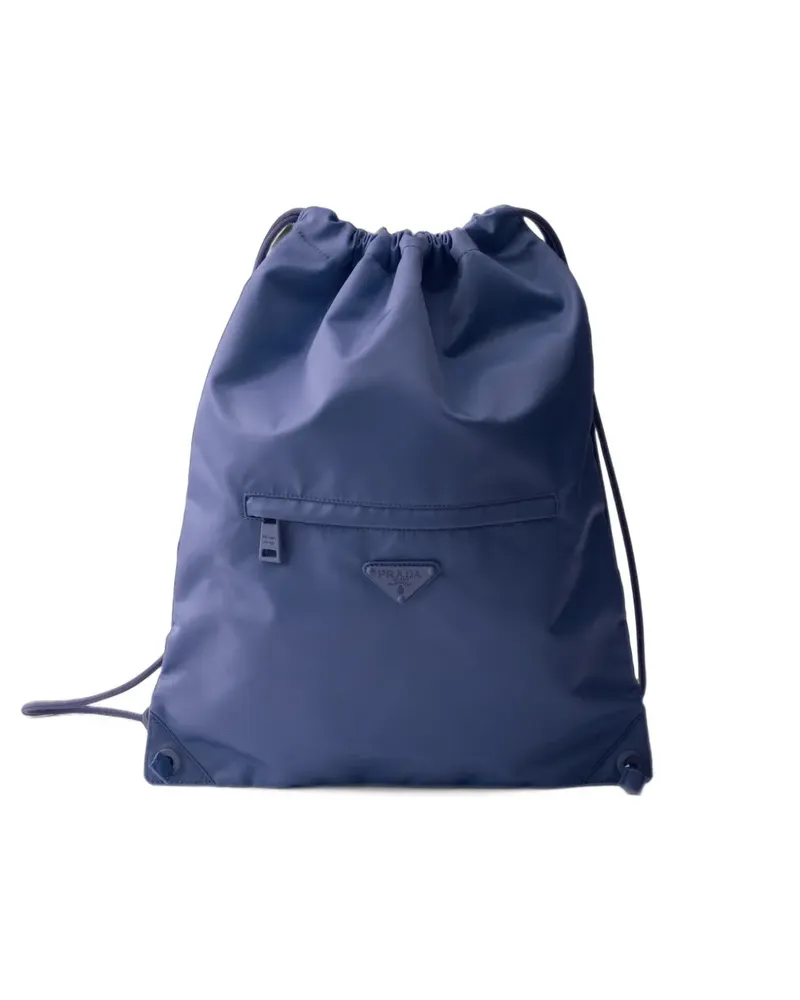 Prada Re-Nylon Rucksack mit Kordelzug - Blau Blau