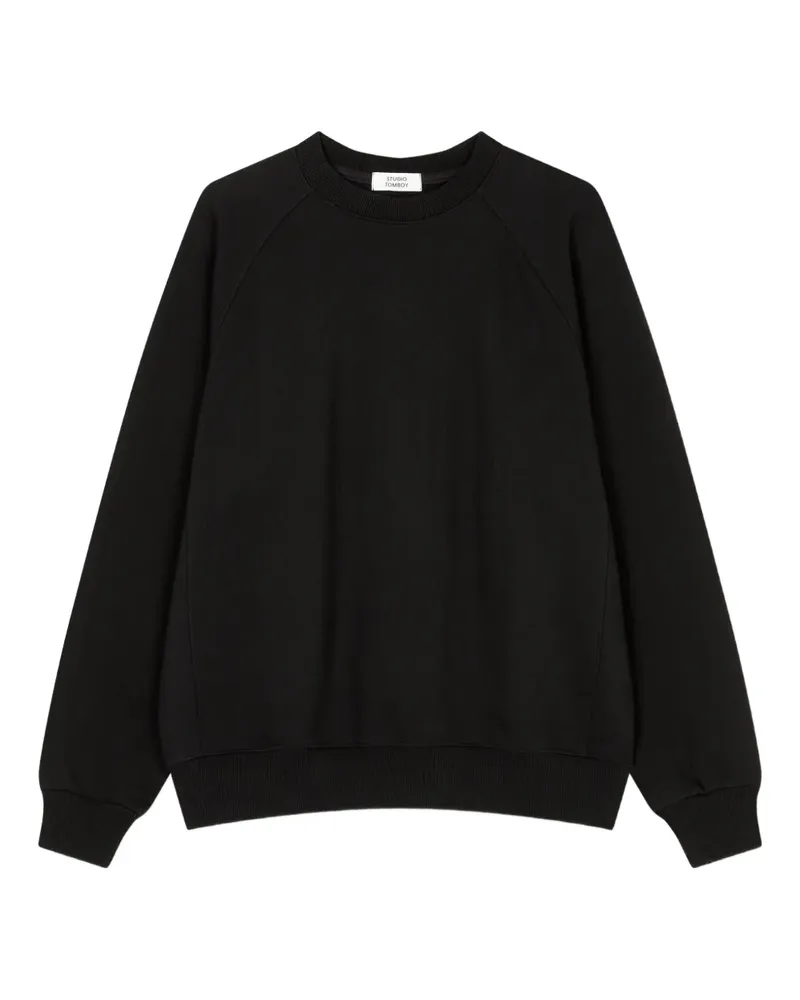 STUDIO TOMBOY Sweatshirt mit Logo hinten - Schwarz Schwarz