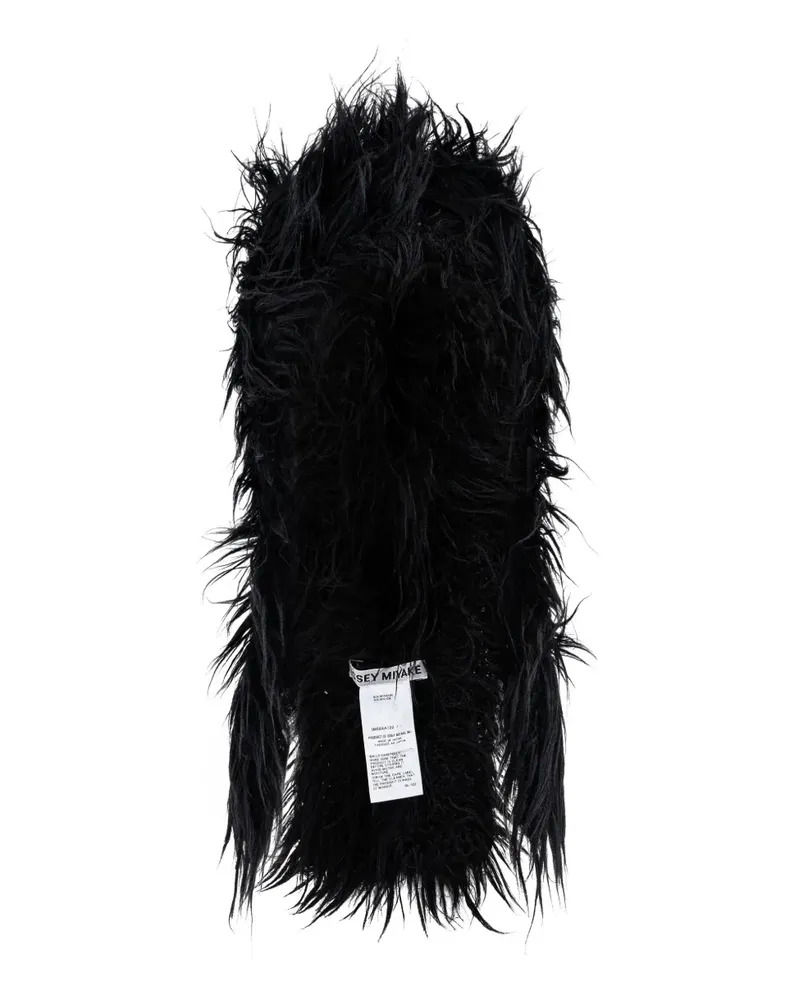 Issey Miyake Mütze aus Mohair - Schwarz Schwarz